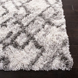 Safavieh Horizon Shag 800 4'-0" x 6'-0" Rug in Grey / Ivory