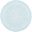 Safavieh Braided 3'-0" x 3'-0" Rug in Blue / Ivory