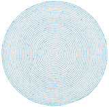 Safavieh Braided 3'-0" x 3'-0" Rug in Blue / Ivory