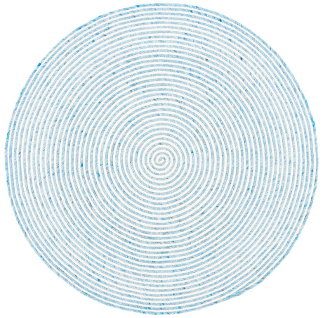 Safavieh Braided 3'-0" x 3'-0" Rug in Blue / Ivory