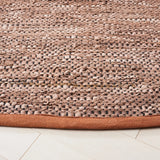 Safavieh Vintage Leather 7'-0" x 7'-0" Rug in Rust / Grey