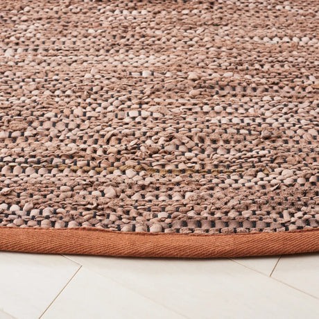 Safavieh Vintage Leather 7'-0" x 7'-0" Rug in Rust / Grey
