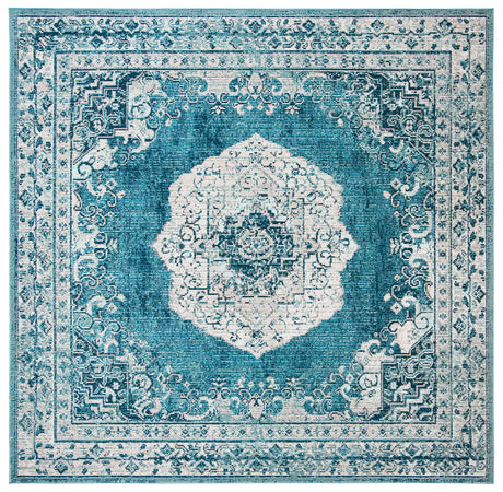 Safavieh Crystal 7'-0" x 7'-0" Rug in Beige / Dark Teal