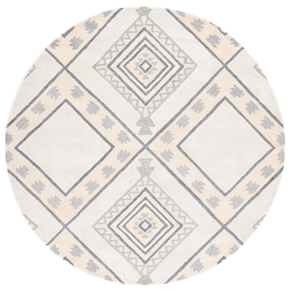 Safavieh Casablanca 7'-0" x 7'-0" Rug in Ivory / Grey