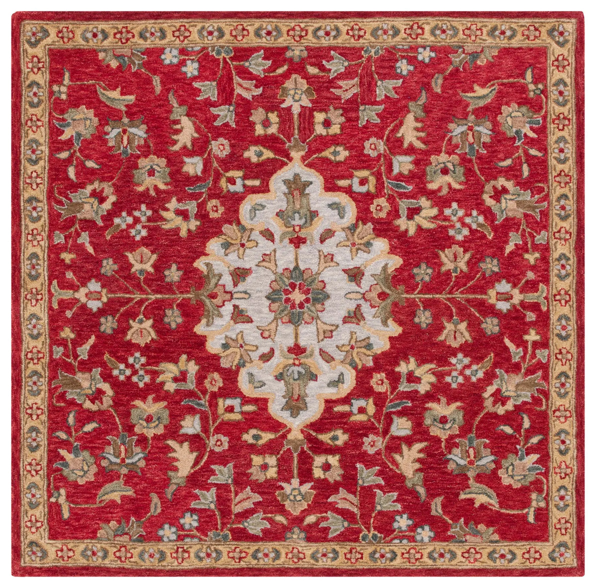 Safavieh Blossom 6'-0" x 6'-0" Rug in Red / Ivory