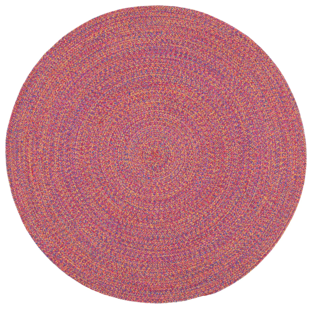 Safavieh Braided 5'-0" x 5'-0" Rug in Red / Yellow