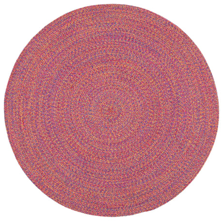 Safavieh Braided 5'-0" x 5'-0" Rug in Red / Yellow