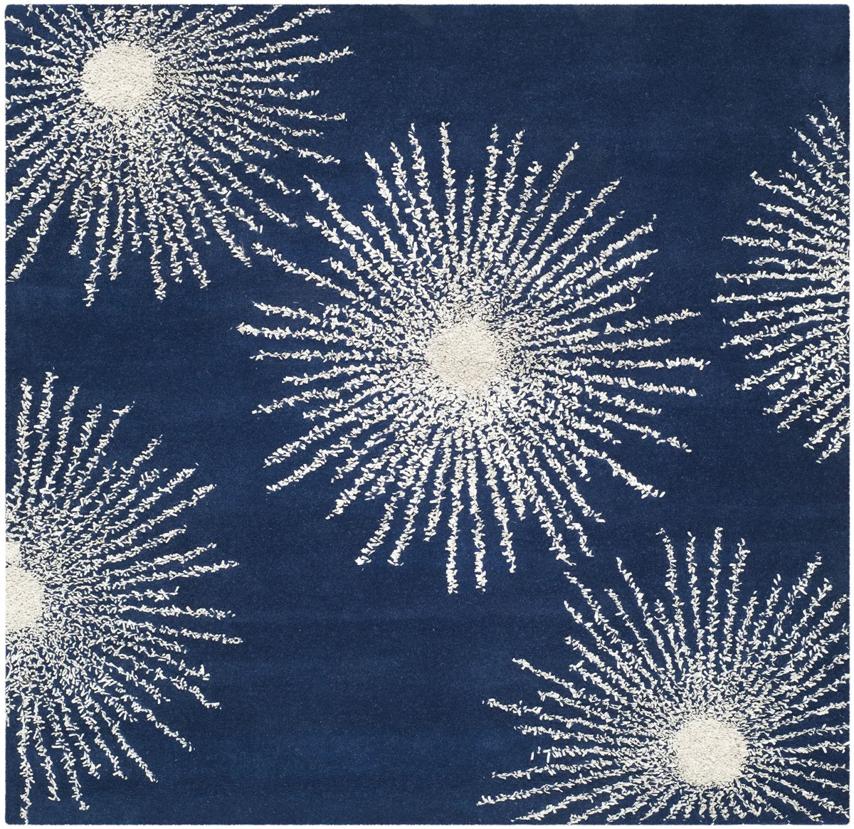 Safavieh Soho 6'-0" x 6'-0" Rug in Dark Blue / Ivory