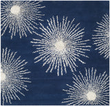 Safavieh Soho 6'-0" x 6'-0" Rug in Dark Blue / Ivory