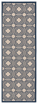 Safavieh Courtyard 2'-3" x 6'-7" Rug in Beige / Navy