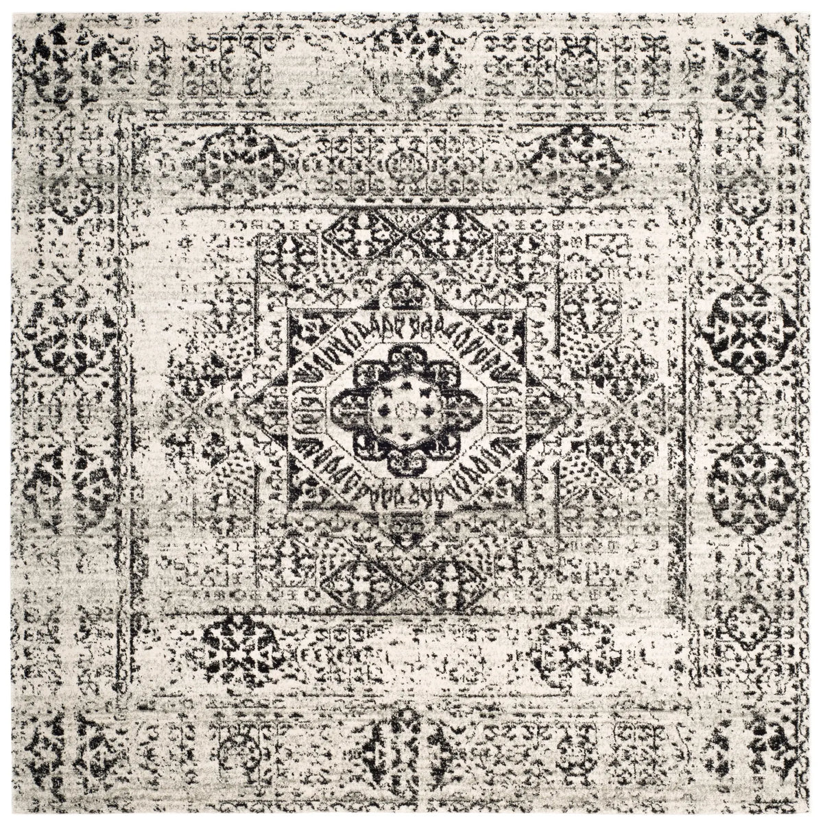 Safavieh Evoke 6'-7" x 6'-7" Rug in Ivory / Black