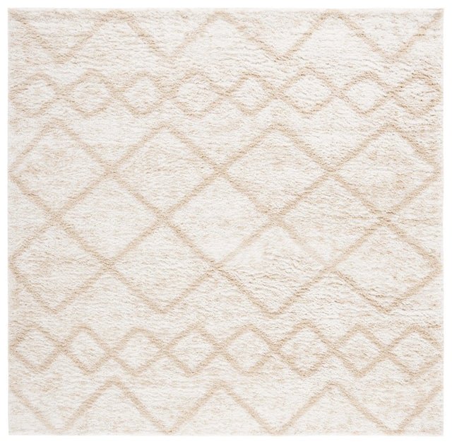 Safavieh Berber Shag 7'-0" x 7'-0" Rug in Ivory / Beige
