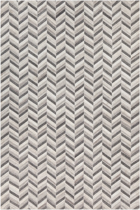Chandra Dinah DIN-52402 Black / Gray / Brown rug, flat view