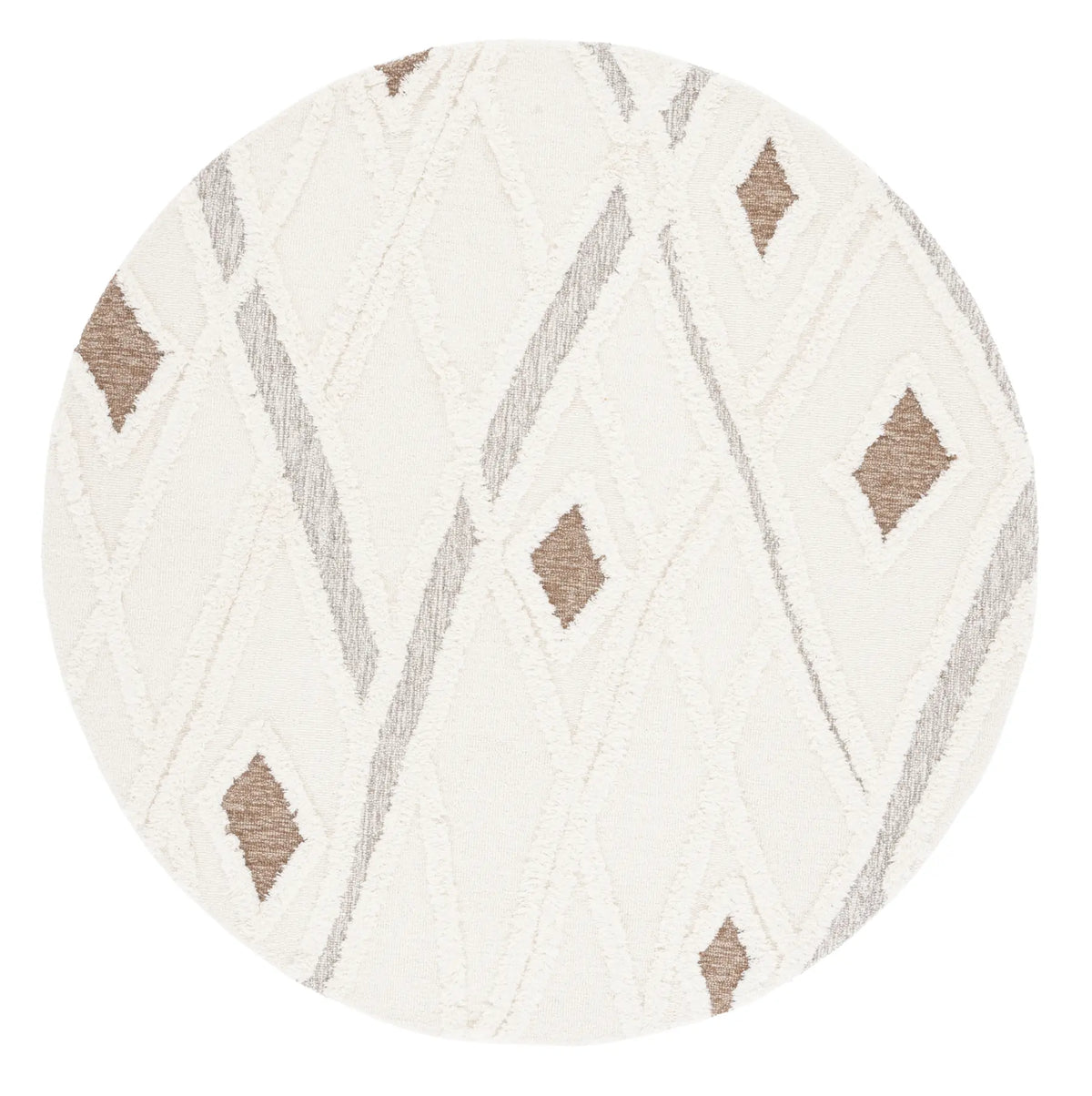 Safavieh Casablanca 6'-0" x 6'-0" Rug in Ivory / Brown
