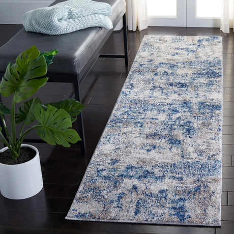 Safavieh Aston 2'-0" x 8'-0" Rug in Grey / Navy
