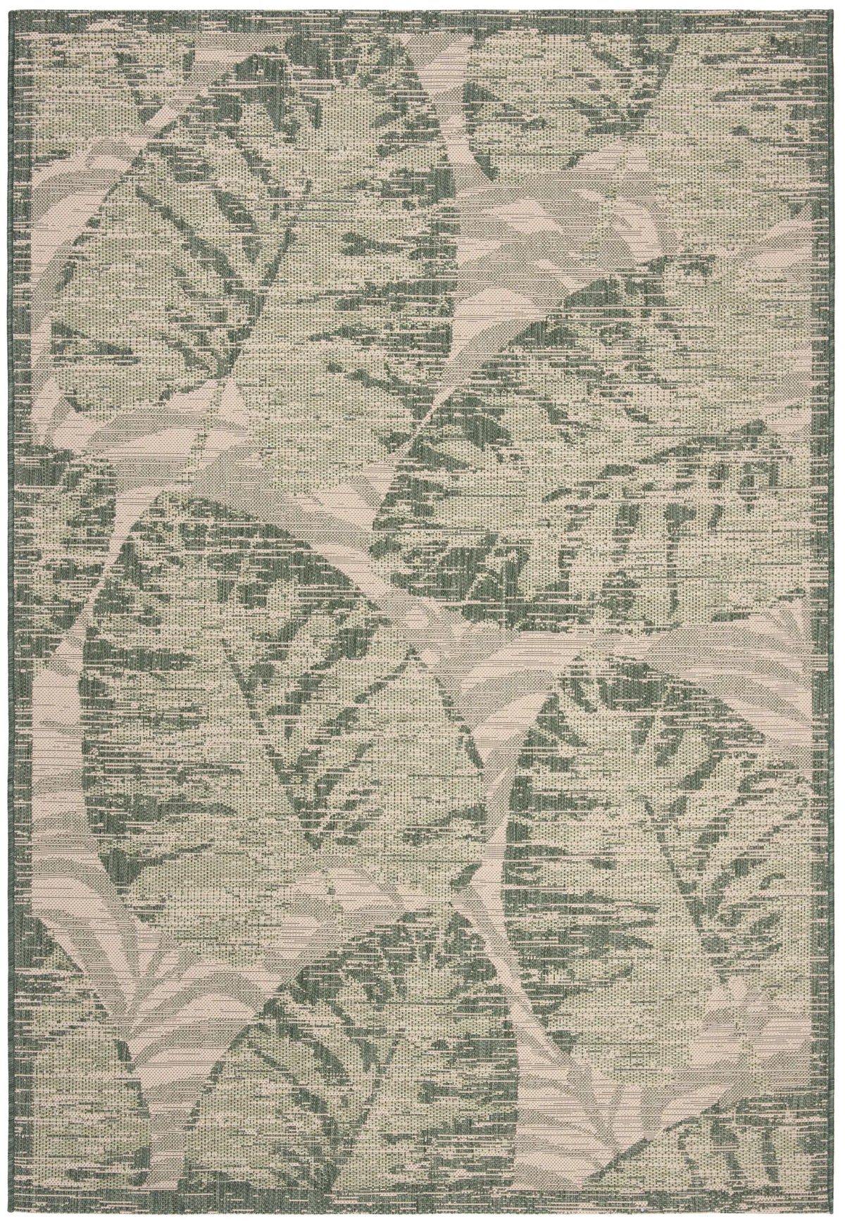 Safavieh Courtyard 4'-0" x 5'-7" Rug in Beige / Green