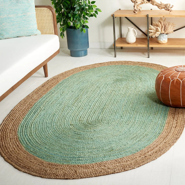 Safavieh Natural Fiber 5'-0" x 8'-0" Rug in Teal / Natural