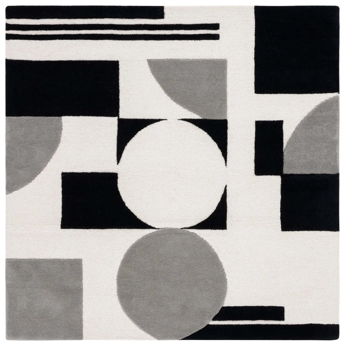 Safavieh Rodeo Drive 6'-0" x 6'-0" Rug in Grey / Black