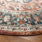 Safavieh Carlyle 200 6'-7" x 6'-7" Rug in Orange / Blue