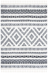 Safavieh Moroccan Tassel Shag 4'-0" x 6'-0" Rug in Grey / Ivory