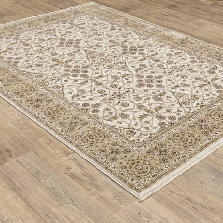 Oriental Weavers Sphinx Maharaja 001J1 Ivory/Gold Rugs - angle detail