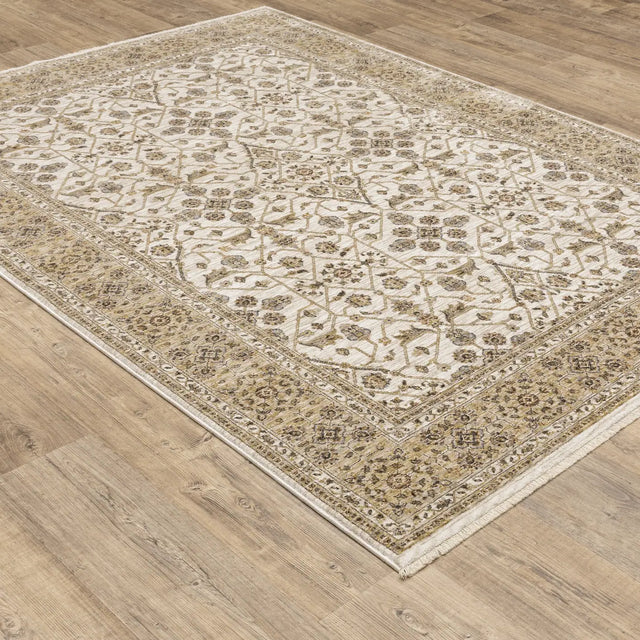Oriental Weavers Sphinx Maharaja 001J1 Ivory/Gold Rugs - angle detail