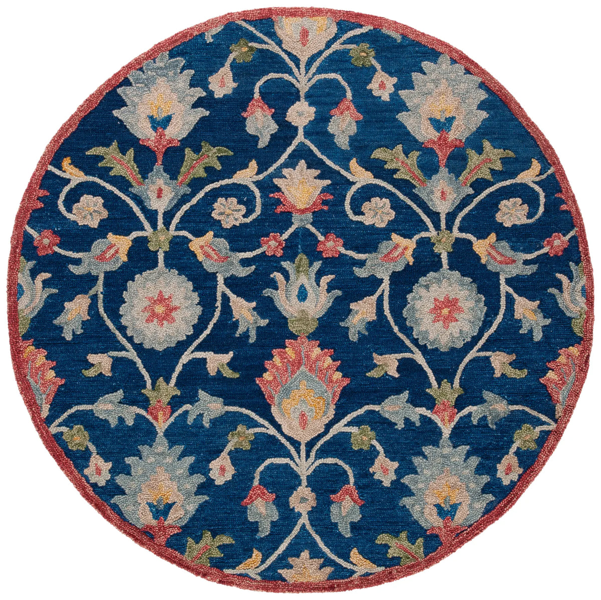 Safavieh Blossom 6'-0" x 6'-0" Rug in Blue / Rust