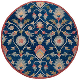 Safavieh Blossom 6'-0" x 6'-0" Rug in Blue / Rust