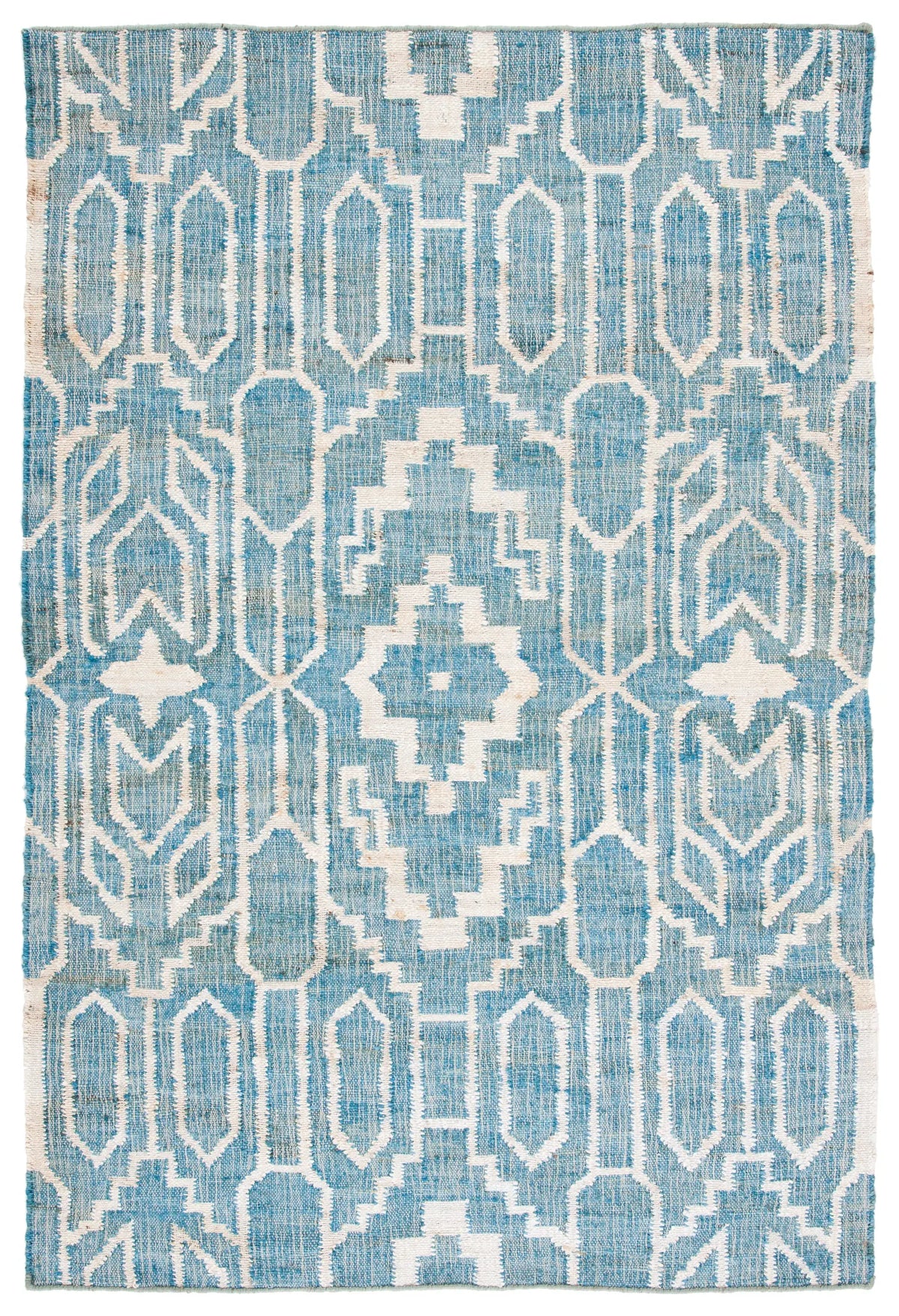 Safavieh Natural Fiber 4'-0" x 6'-0" Rug in Blue / Ivory