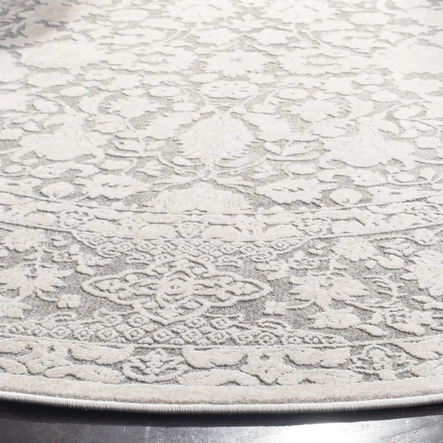 Safavieh Reflection 6'-7" x 6'-7" Rug in Dark Grey / Cream