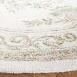 Safavieh Micro-Loop 5'-0" x 5'-0" Rug in Ivory / Fuchsia