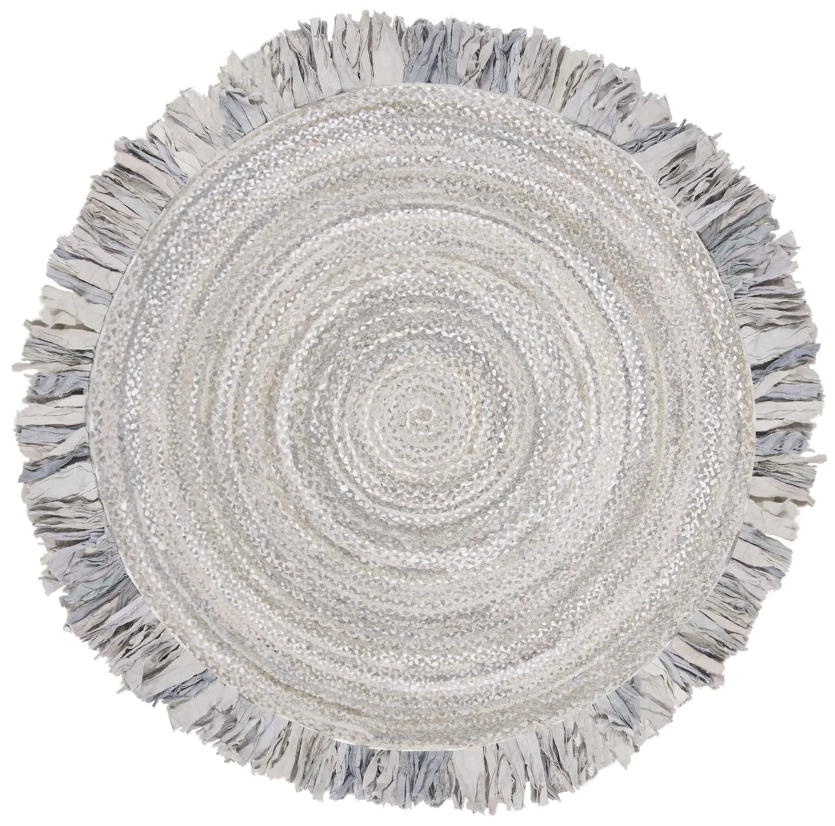 Safavieh Braided 5'-0" x 5'-0" Rug in Light Grey