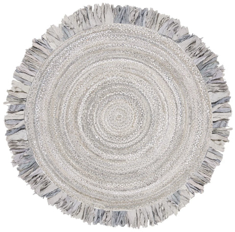 Safavieh Braided 5'-0" x 5'-0" Rug in Light Grey