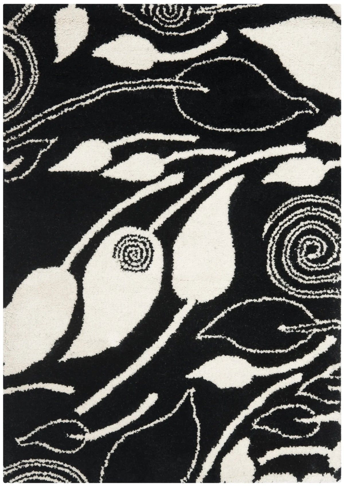 Safavieh Soho 2'-0" x 3'-0" Rug in Black / Ivory