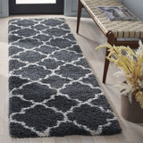 Safavieh Hudson Shag 2'-3" x 8'-0" Rug in Dark Grey / Ivory