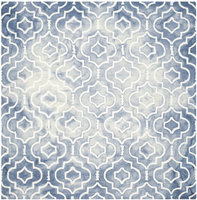 Safavieh Dip Dye 7'-0" x 7'-0" Rug in Blue / Ivory