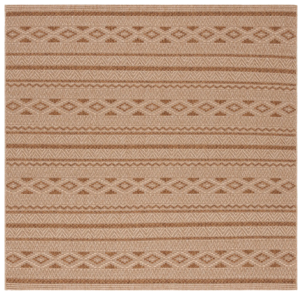 Safavieh Sisal All-Weather 6'-7" x 6'-7" Rug in Natural / Brown