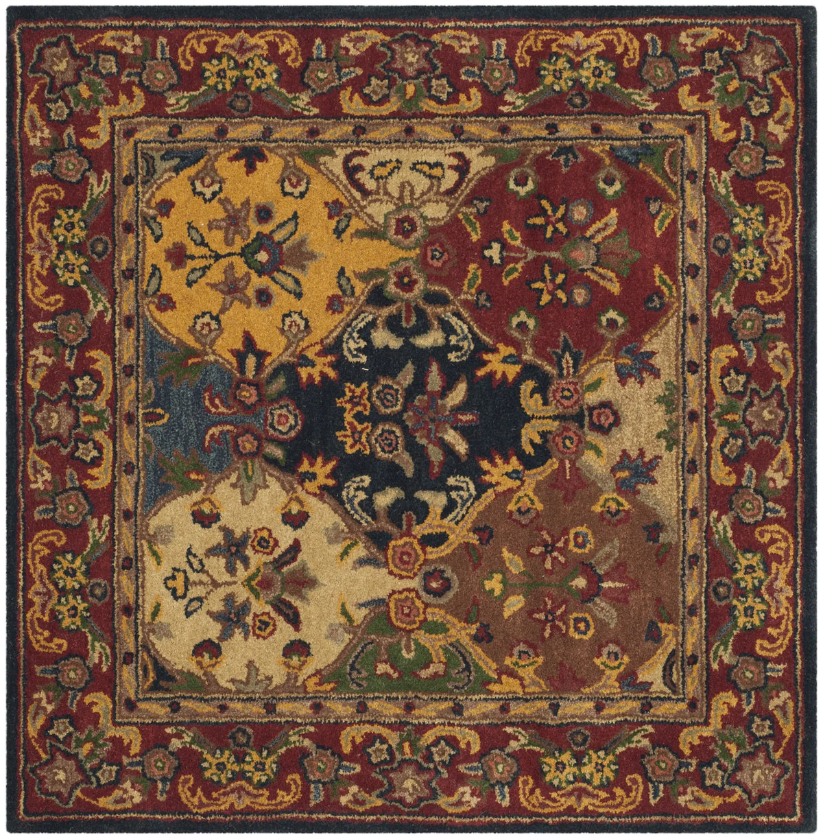 Safavieh Heritage 4'-0" x 4'-0" Rug in Multi / Burgundy