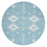 Safavieh Kilim 6'-0" x 6'-0" Rug in Teal / Ivory