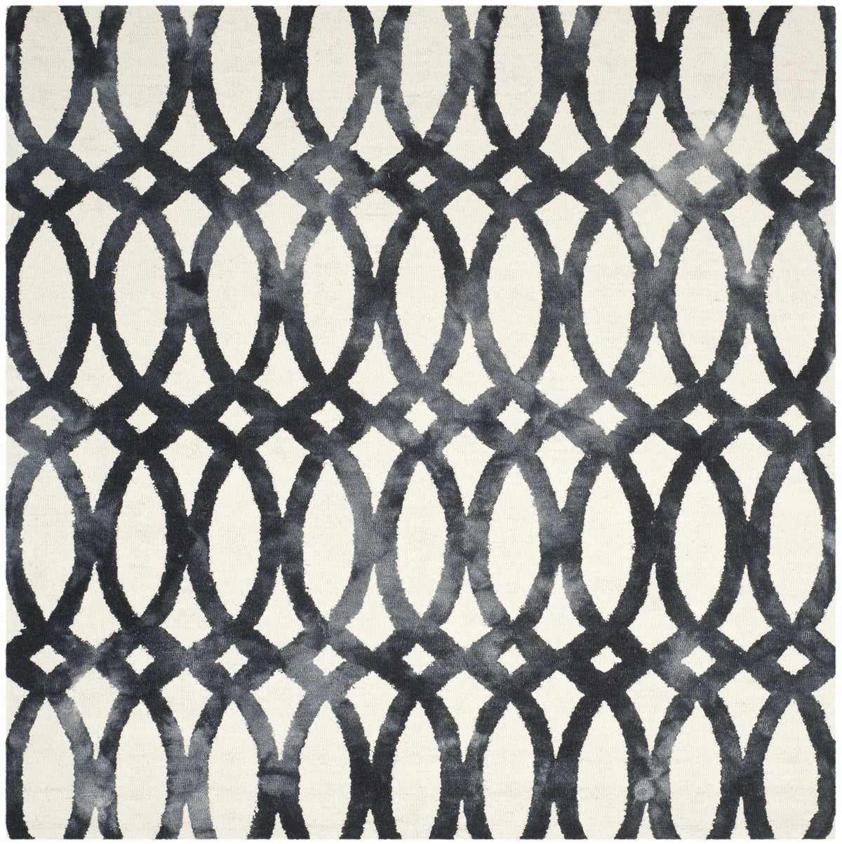 Safavieh Dip Dye 7'-0" x 7'-0" Rug in Ivory / Graphite