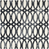 Safavieh Dip Dye 7'-0" x 7'-0" Rug in Ivory / Graphite