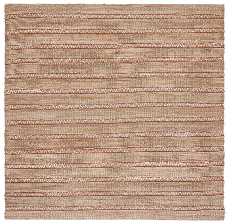 Safavieh Natural Fiber 6'-6" x 6'-6" Rug in Rust / Natural