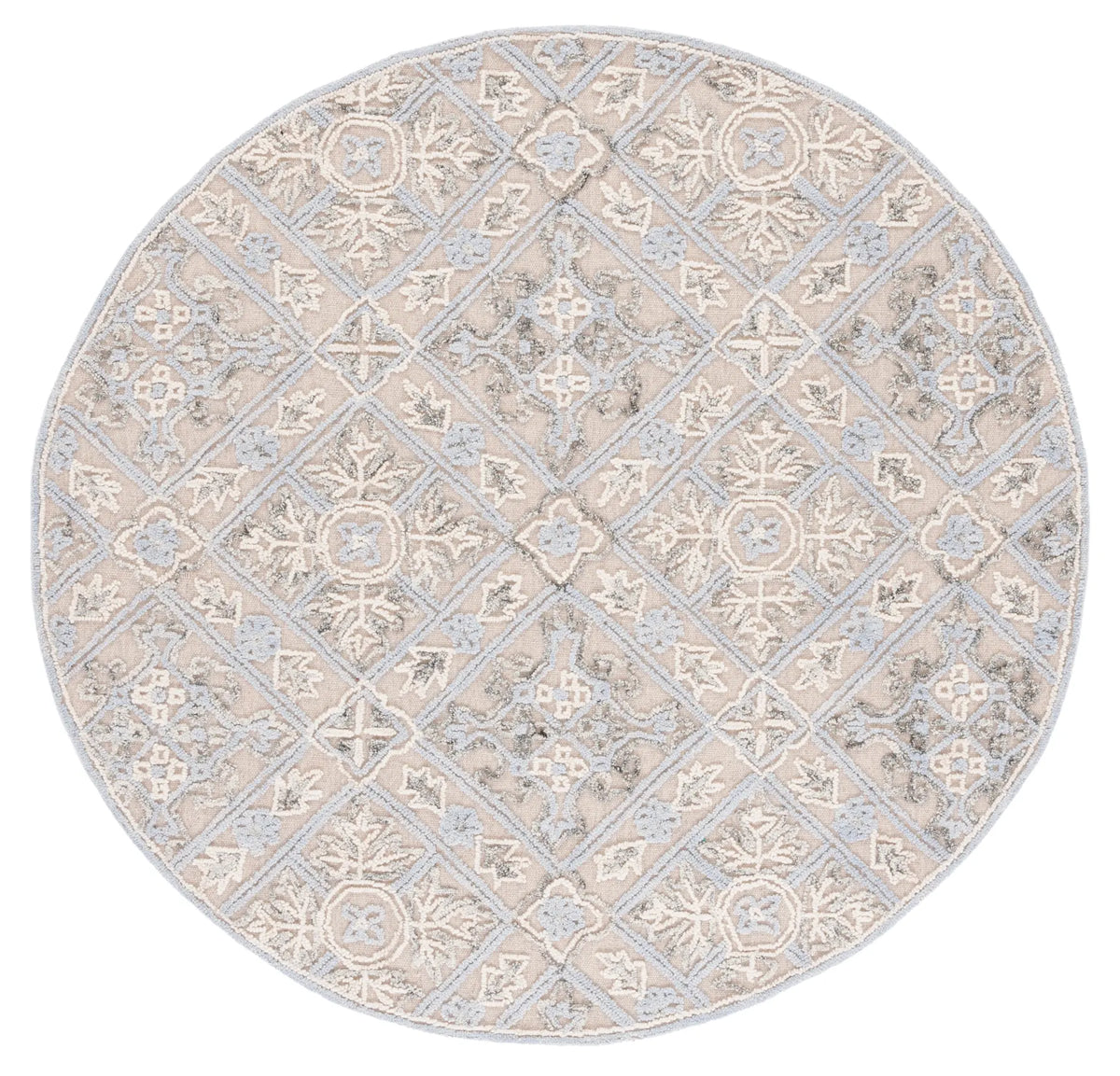 Safavieh Trace 6'-0" x 6'-0" Rug in Beige / Silver