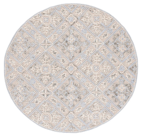 Safavieh Trace 6'-0" x 6'-0" Rug in Beige / Silver