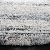 Safavieh Fontana Shag  800 5'-3" x 5'-3" Rug in Ivory / Grey