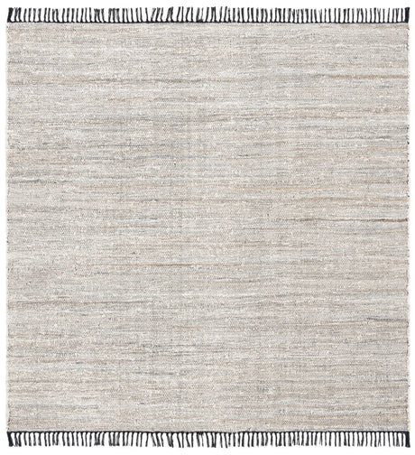 Safavieh Rag Rug 6'-0" x 6'-0" Rug in Ivory / Black