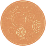 Safavieh Courtyard 5'-3" x 5'-3" Rug in Terracotta / Natural
