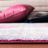 Safavieh Evoke 4'-0" x 6'-0" Rug in Fuchsia / Navy