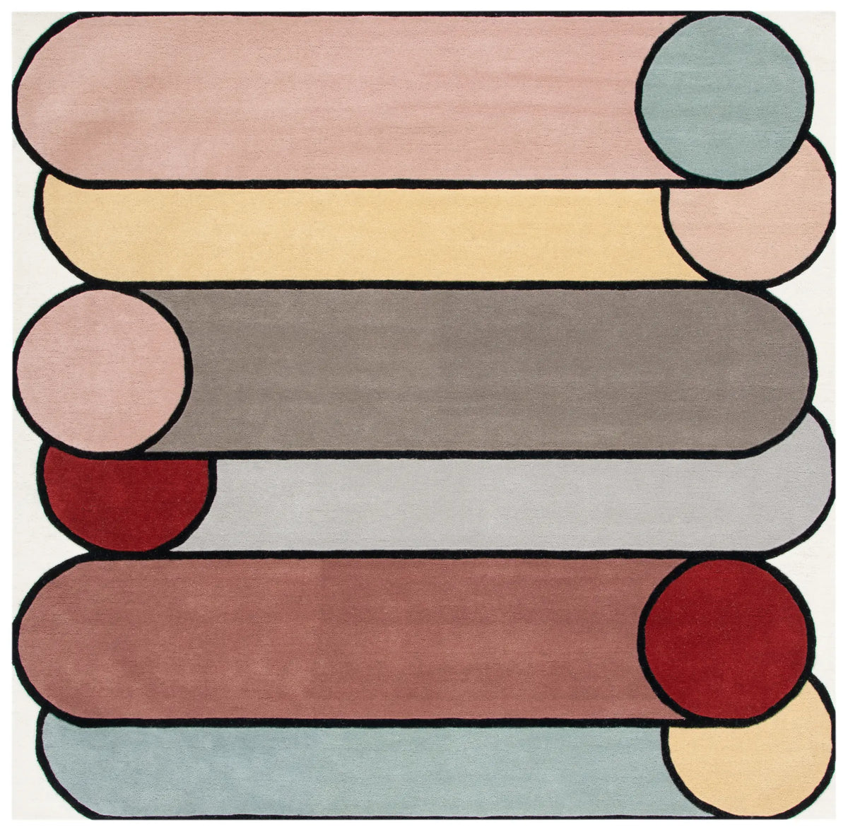 Safavieh Fifth Avenue 7'-0" x 7'-0" Rug in Ivory / Multi