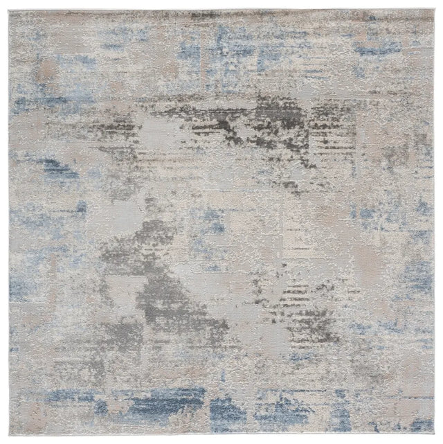 Safavieh Palma 6'-7" x 6'-7" Rug in Grey / Teal